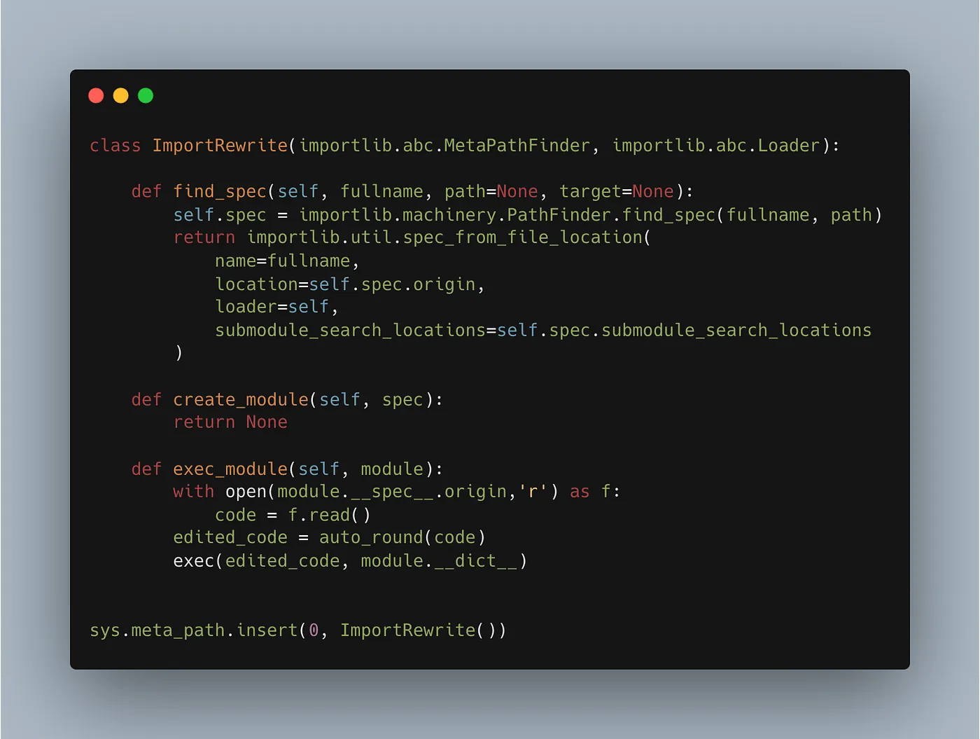 Import hook in tester.py