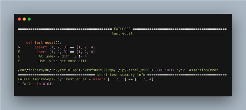 More descriptive error messages, when pytest is involved
